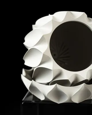 Cache-pot Abyssal imprimé en 3D - pot de fleurs design 19 cm, décoration intérieure contemporaine, fabriqué en France — impression 3D par Manu3D