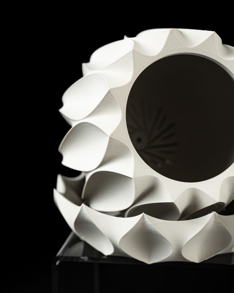 Cache-pot Abyssal imprimé en 3D - pot de fleurs design 19 cm, décoration intérieure contemporaine, fabriqué en France — impression 3D par Manu3D