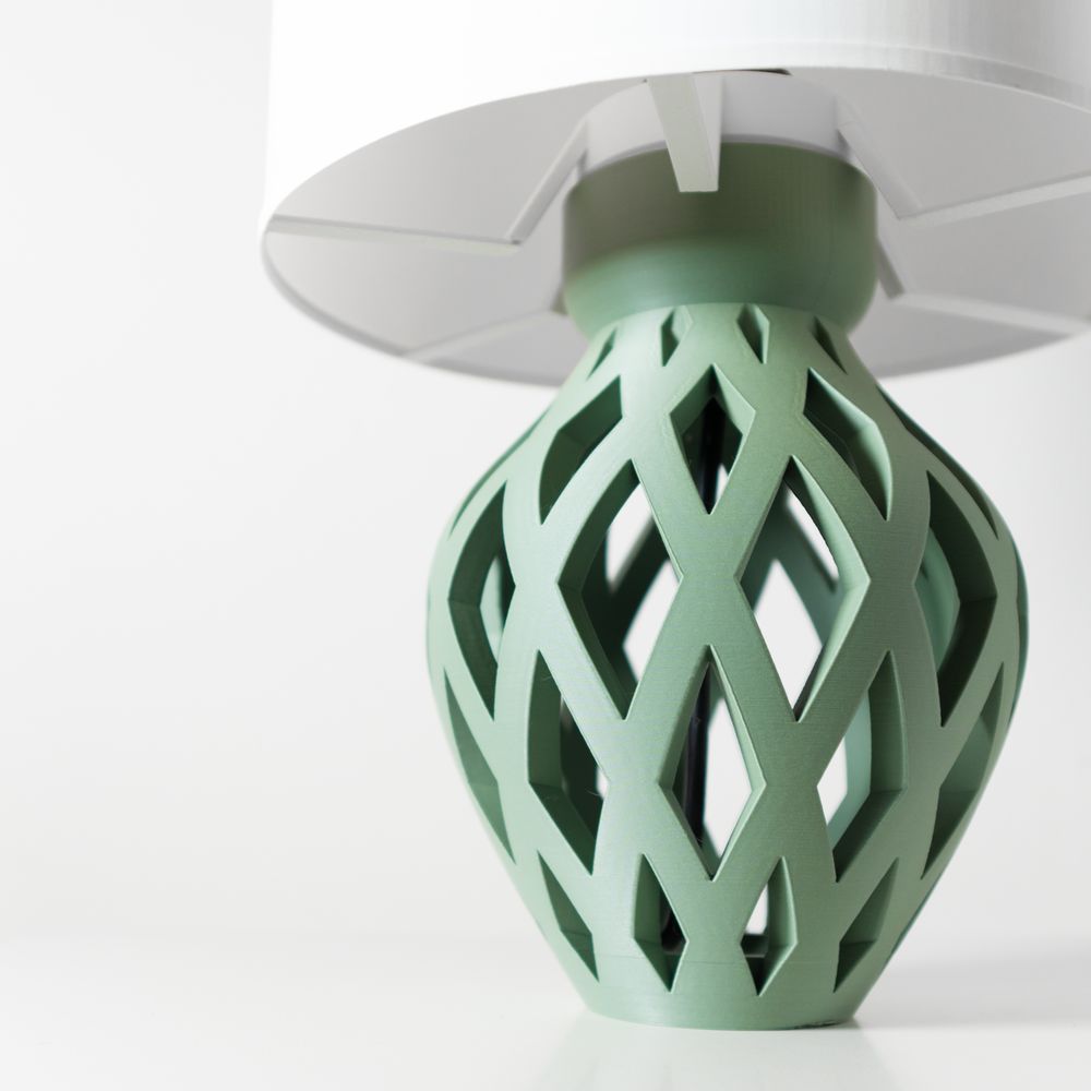 Lampe Adani imprimée en 3D - lampe design 19 cm, décoration intérieure contemporaine, fabriquée en France — impression 3D par Manu3D