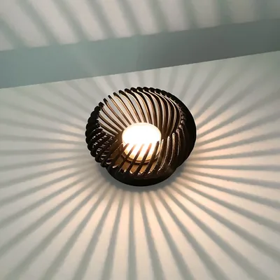 Lampe Akla imprimée en 3D - lampe design 11 cm, décoration intérieure contemporaine, fabriquée en France — impression 3D par Manu3D