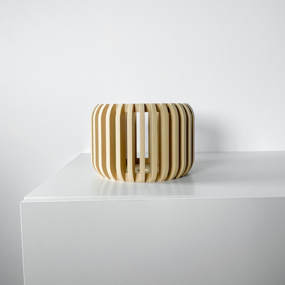 Cache-pot Alden imprimé en 3D - pot de fleurs design 15 cm, décoration intérieure contemporaine, fabriqué en France — impression 3D par Manu3D