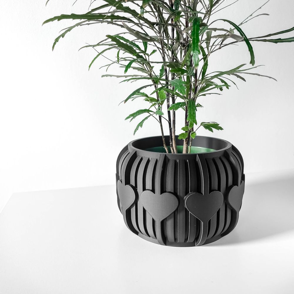 Cache-pot Aldes imprimé en 3D - pot de fleurs design 15 cm, décoration intérieure contemporaine, fabriqué en France — impression 3D par Manu3D