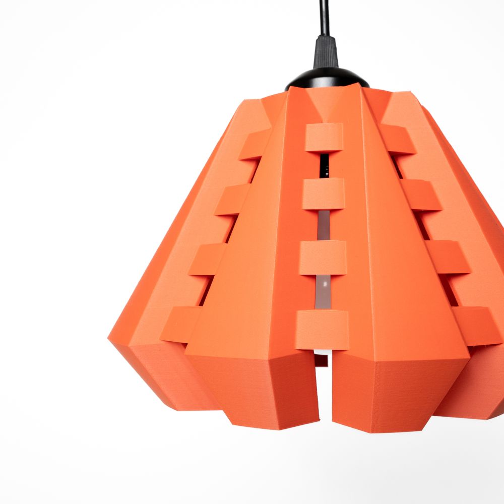 Suspension Aniko imprimée en 3D - abat-jour ajouré design 23 cm, décoration intérieure contemporaine, fabriquée en France — impression 3D par Manu3D