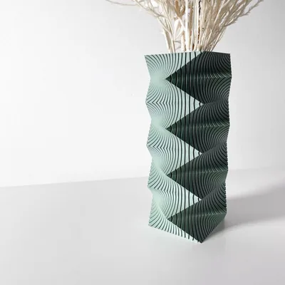 Vase Anio imprimé en 3D - vase à fleurs design 20 cm, décoration intérieure contemporaine, fabriqué en France — impression 3D par Manu3D