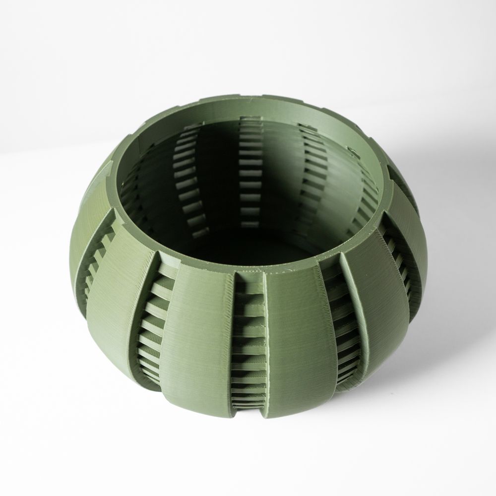 Cache-pot Arik imprimé en 3D - pot de fleurs design 17 cm, décoration intérieure contemporaine, fabriqué en France — impression 3D par Manu3D
