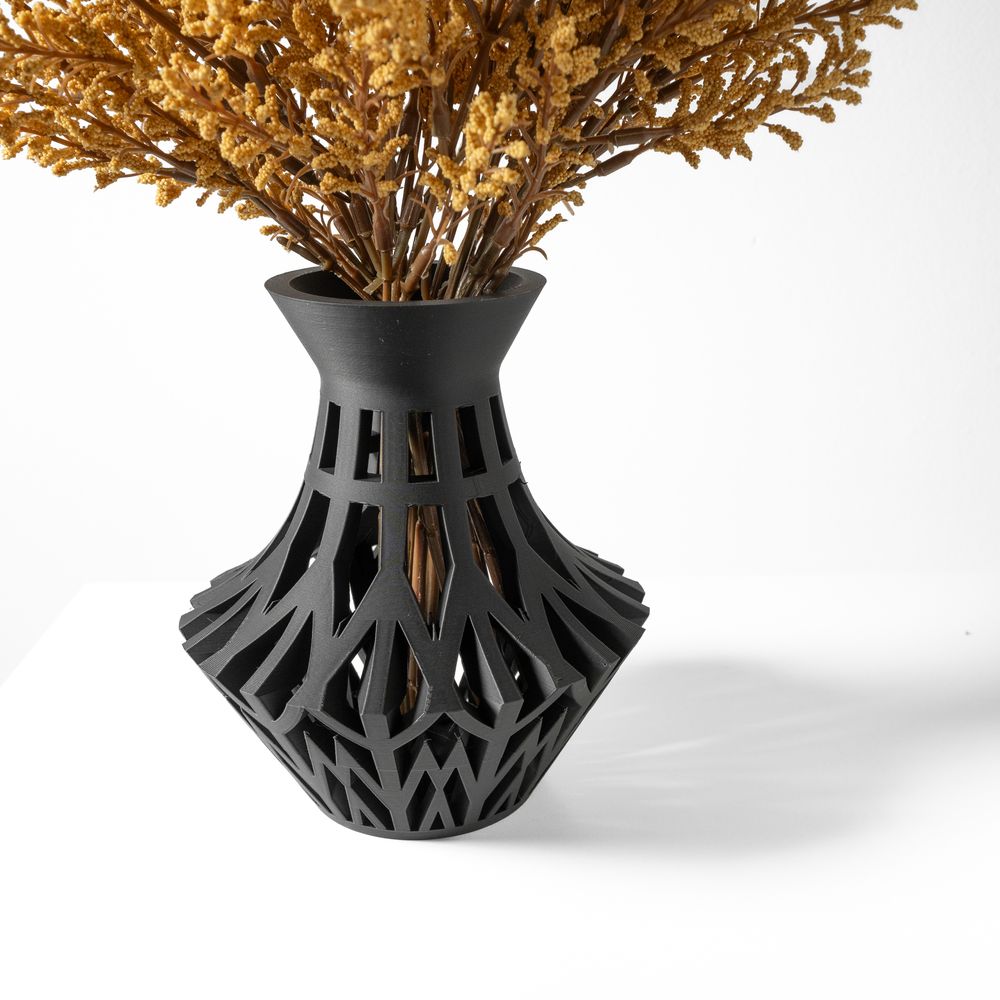 Vase Ark imprimé en 3D - vase à fleurs design 20 cm, décoration intérieure contemporaine, fabriqué en France — impression 3D par Manu3D