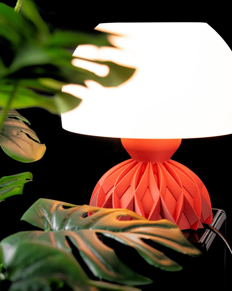 Lampe de table Arkan imprimée en 3D - lampe de table design 16 cm, décoration intérieure contemporaine, fabriquée en France — impression 3D par Manu3D