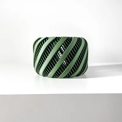 Cache-pot Arno imprimé en 3D - pot de fleurs design 16 cm, décoration intérieure contemporaine, fabriqué en France — impression 3D par Manu3D