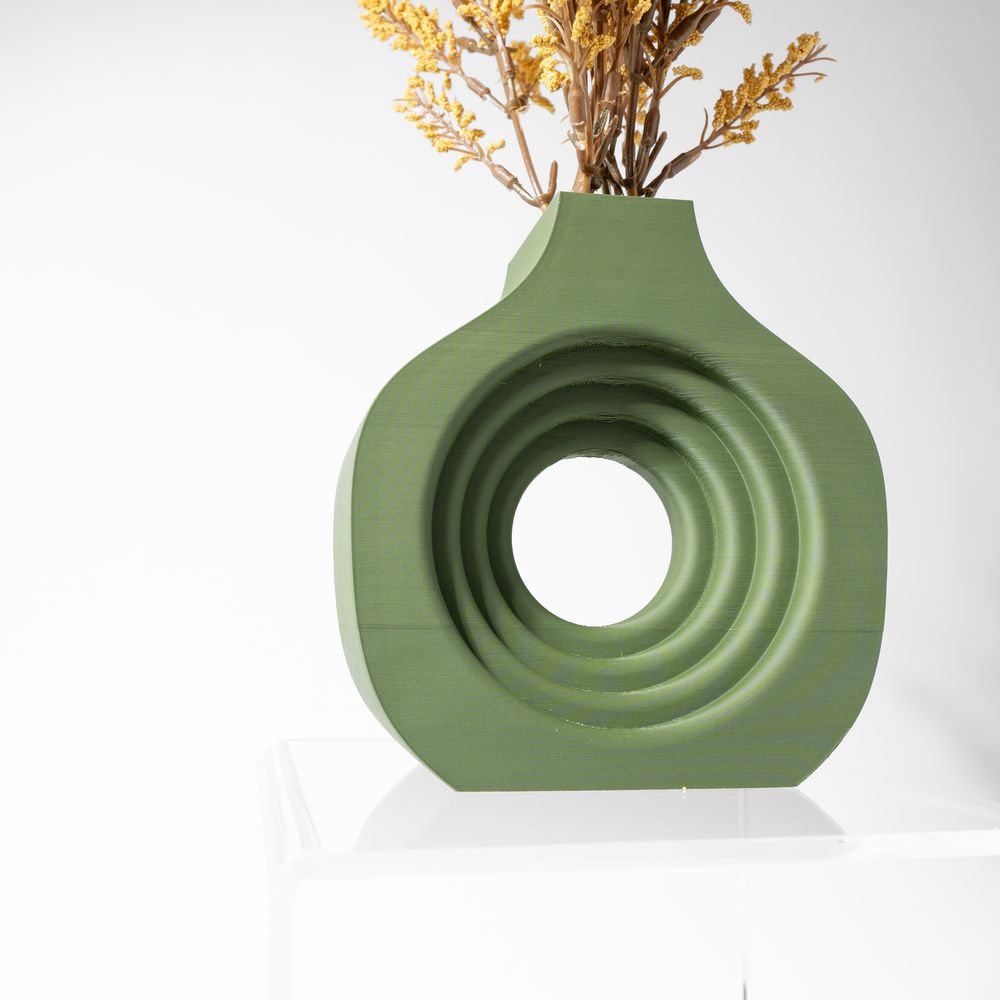 Vase Artis imprimé en 3D - vase à fleurs design 18 cm, décoration intérieure contemporaine, fabriqué en France — impression 3D par Manu3D