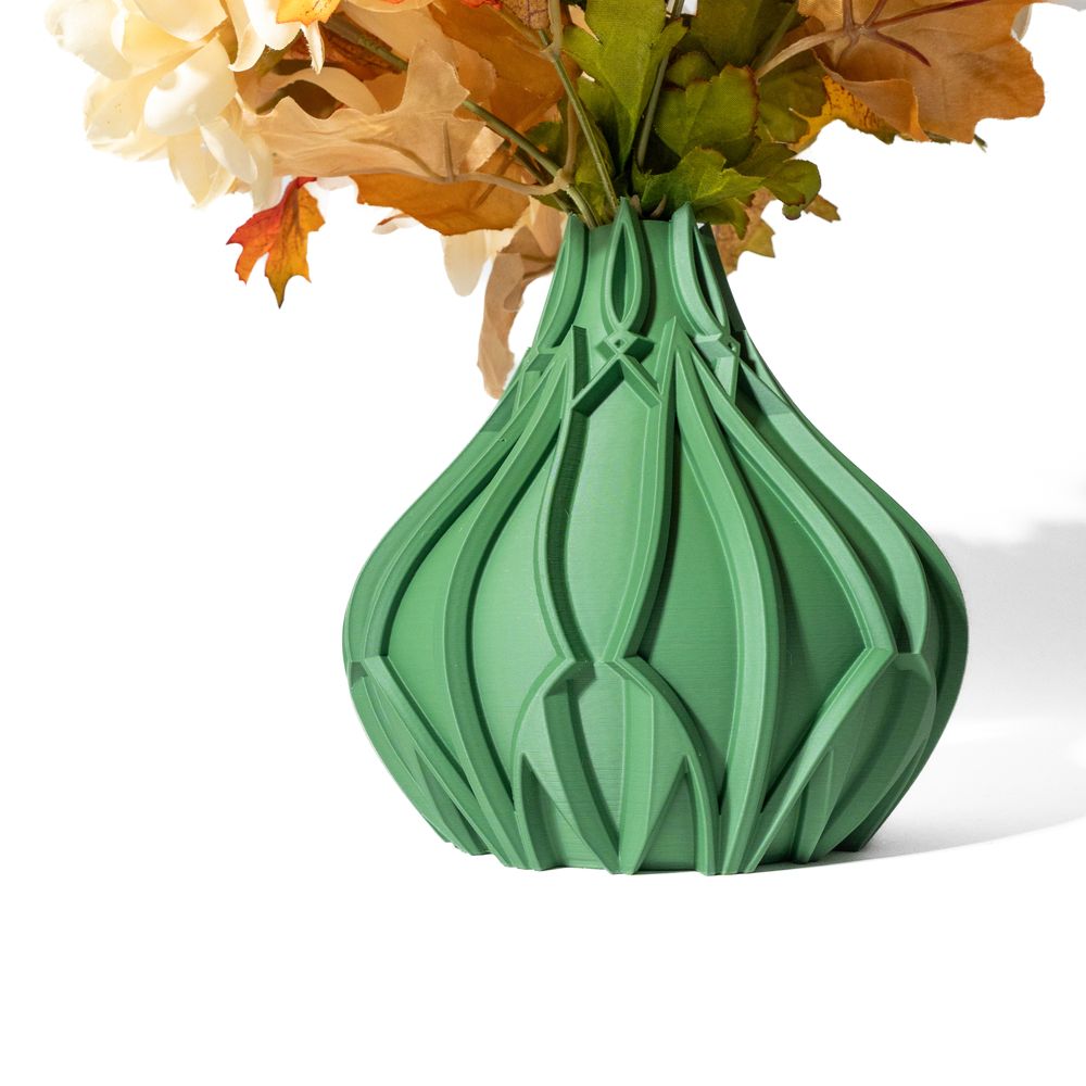 Vase Arvin imprimé en 3D - vase à fleurs design 18 cm, décoration intérieure contemporaine, fabriqué en France — impression 3D par Manu3D