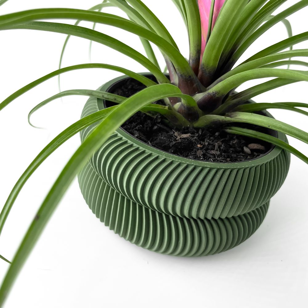 Cache-pot Avex imprimé en 3D - pot de fleurs design 14 cm, décoration intérieure contemporaine, fabriqué en France — impression 3D par Manu3D