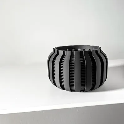 Cache-pot Avix imprimé en 3D - pot de fleurs design 16 cm, décoration intérieure contemporaine, fabriqué en France — impression 3D par Manu3D