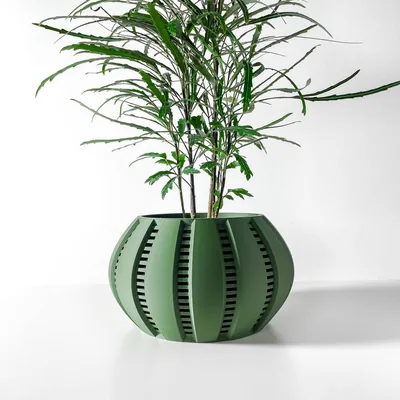 Cache-pot Balu imprimé en 3D - pot de fleurs design 17 cm, décoration intérieure contemporaine, fabriqué en France — impression 3D par Manu3D