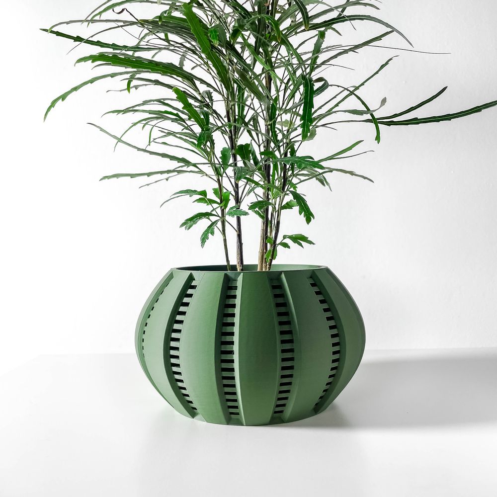 Cache-pot Balu imprimé en 3D - pot de fleurs design 17 cm, décoration intérieure contemporaine, fabriqué en France — impression 3D par Manu3D