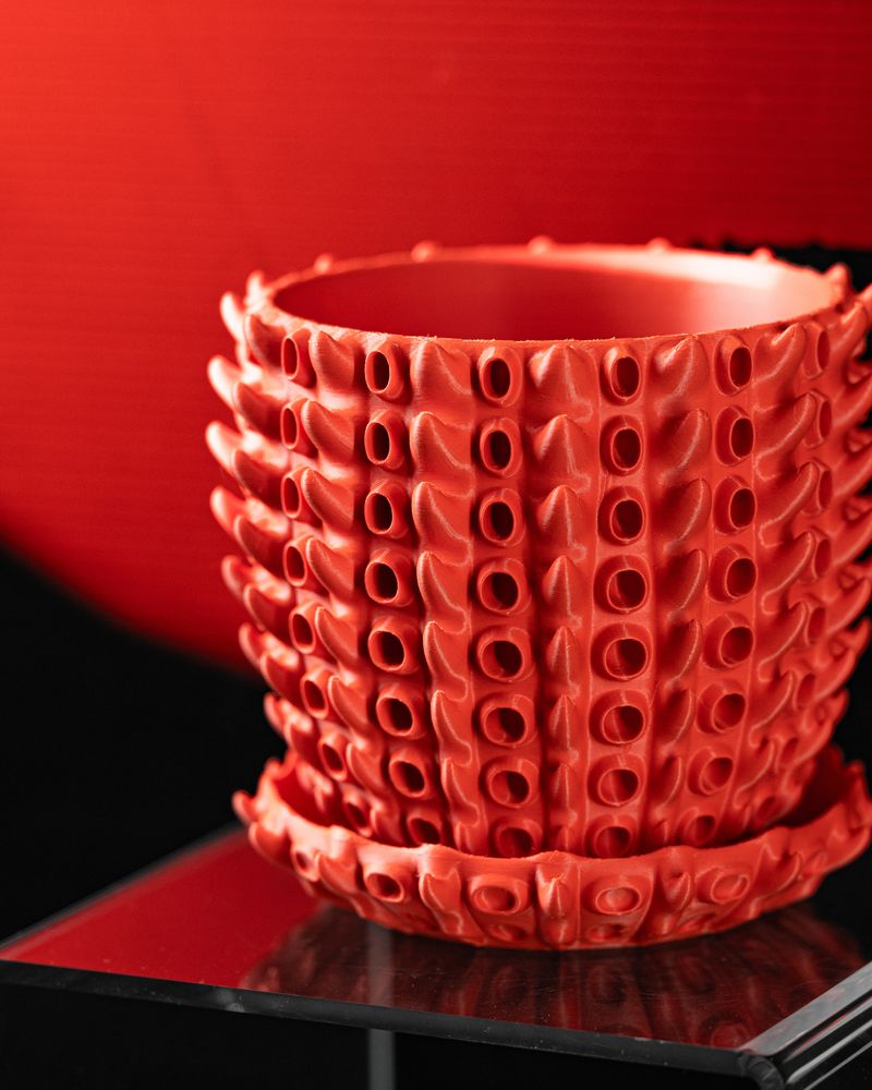 Cache-pot Barnacle imprimé en 3D - pot de fleurs design 13 cm, décoration intérieure contemporaine, fabriqué en France — impression 3D par Manu3D