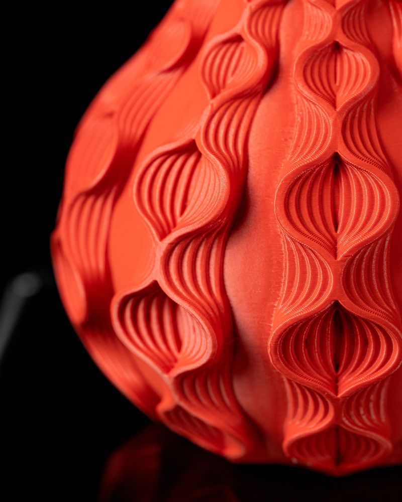 Vase Bloom imprimé en 3D - vase à fleurs design 20 cm, décoration intérieure contemporaine, fabriqué en France — impression 3D par Manu3D