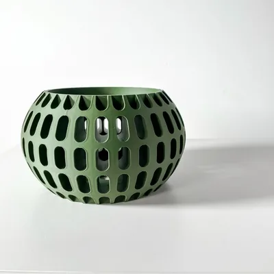 Cache-pot Brex imprimé en 3D - pot de fleurs design 17 cm, décoration intérieure contemporaine, fabriqué en France — impression 3D par Manu3D