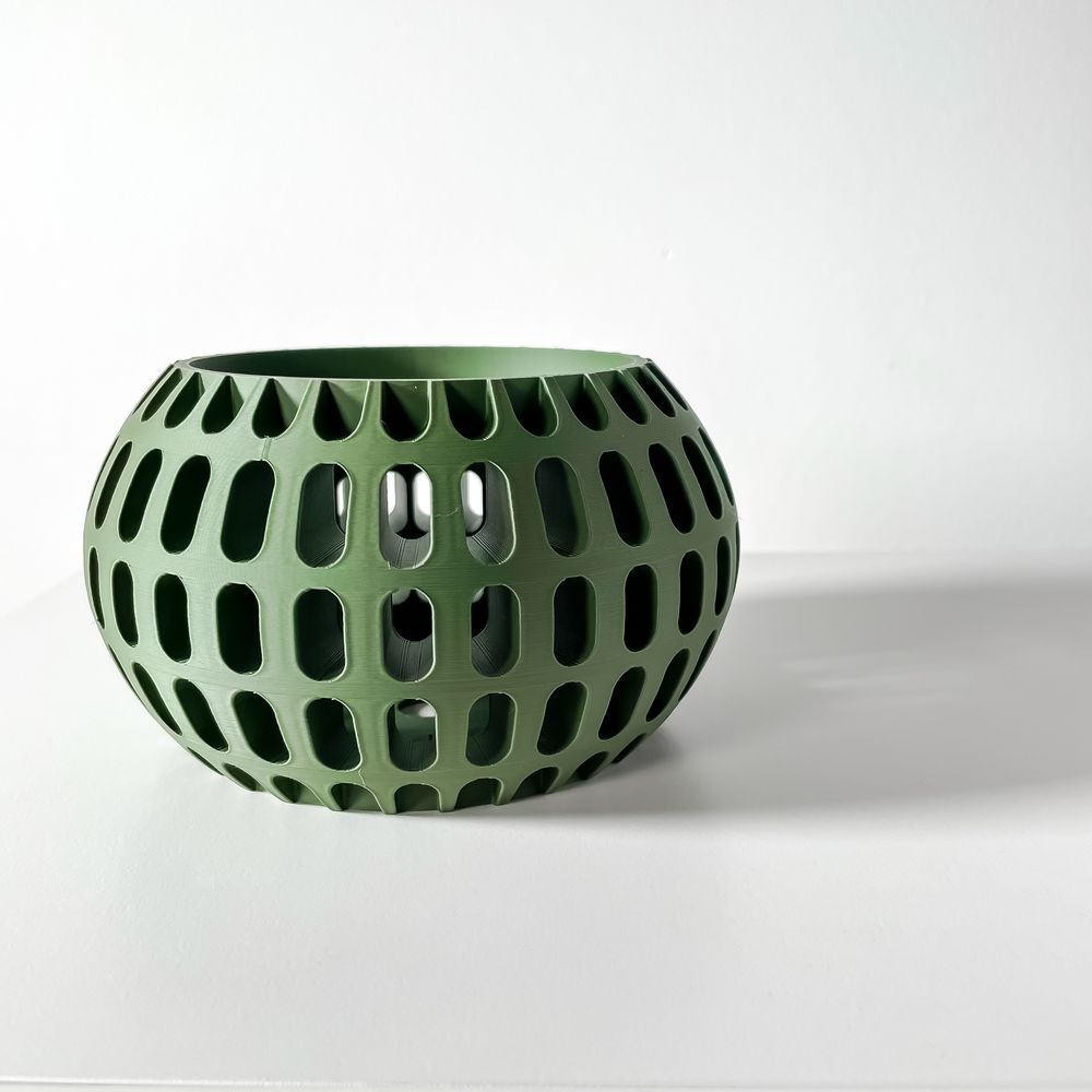 Cache-pot Brex imprimé en 3D - pot de fleurs design 17 cm, décoration intérieure contemporaine, fabriqué en France — impression 3D par Manu3D