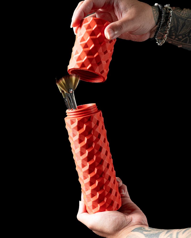 Objet déco Brush imprimé en 3D - objet de décoration design 8 cm, décoration intérieure contemporaine, fabriqué en France — impression 3D par Manu3D