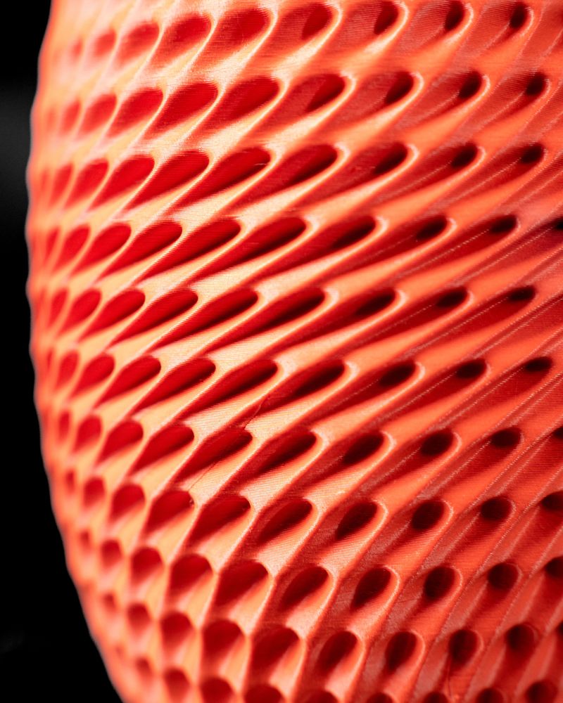 Vase Burrow imprimé en 3D - vase à fleurs design 20 cm, décoration intérieure contemporaine, fabriqué en France — impression 3D par Manu3D