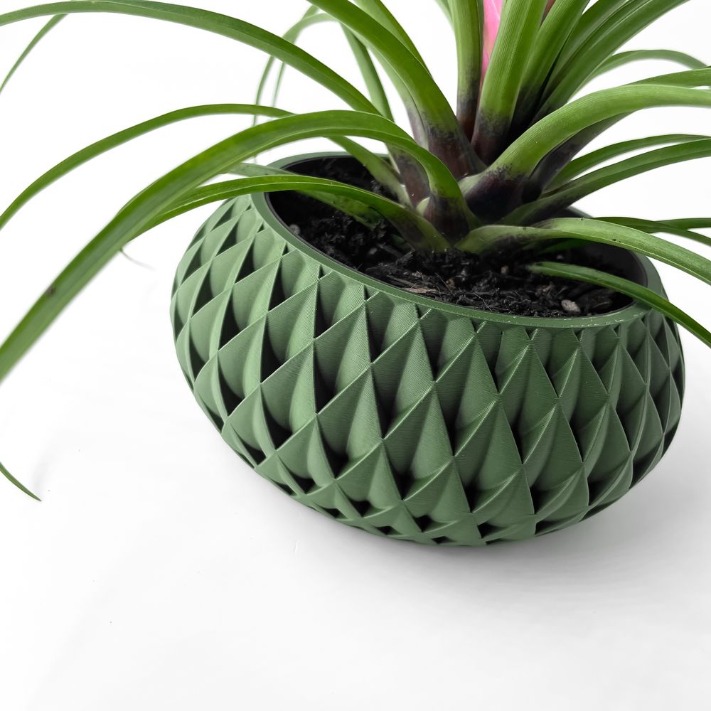 Cache-pot Cinor imprimé en 3D - pot de fleurs design 16 cm, décoration intérieure contemporaine, fabriqué en France — impression 3D par Manu3D