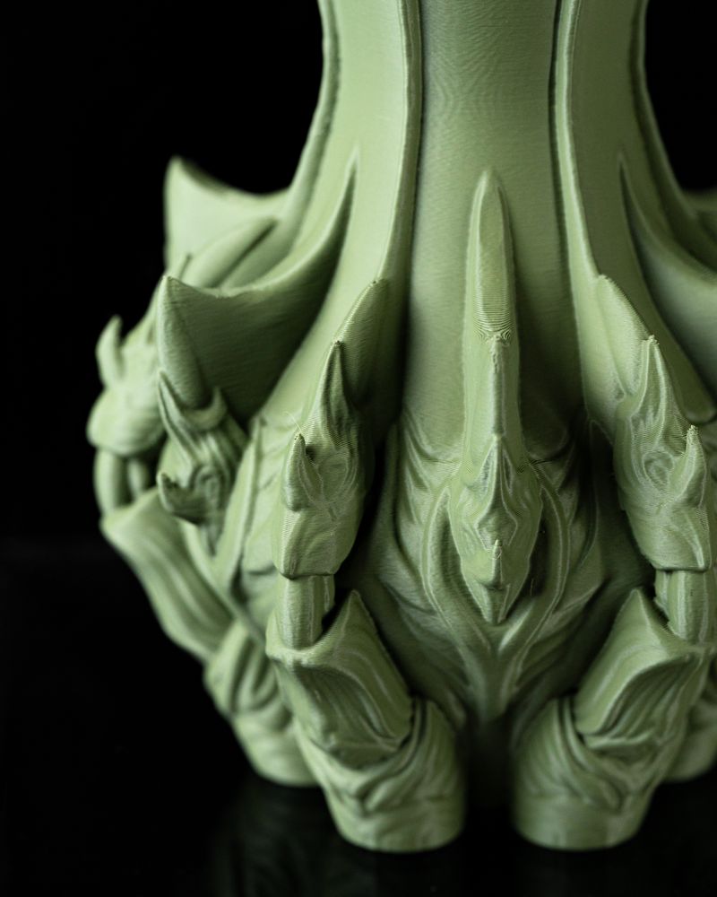 Vase Claw imprimé en 3D - vase à fleurs design 20 cm, décoration intérieure contemporaine, fabriqué en France — impression 3D par Manu3D