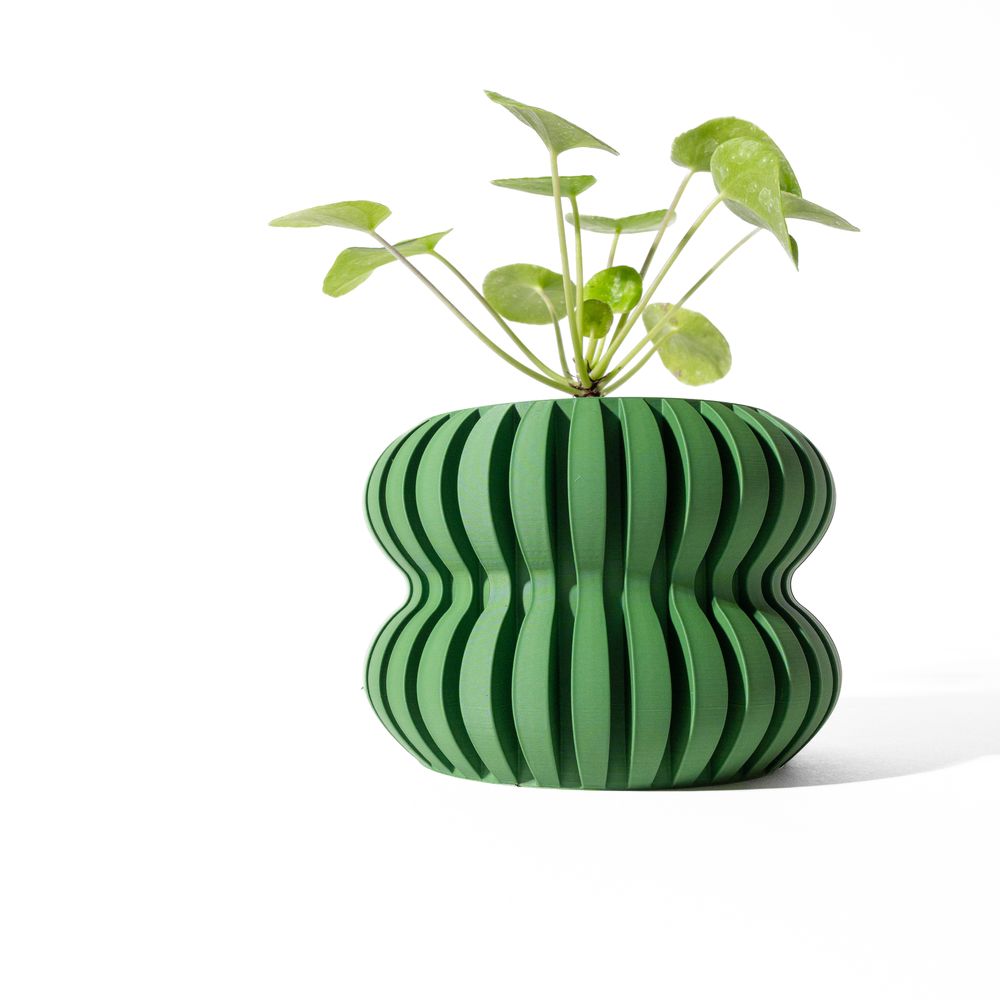 Cache-pot Daso imprimé en 3D - pot de fleurs design 16 cm, décoration intérieure contemporaine, fabriqué en France — impression 3D par Manu3D