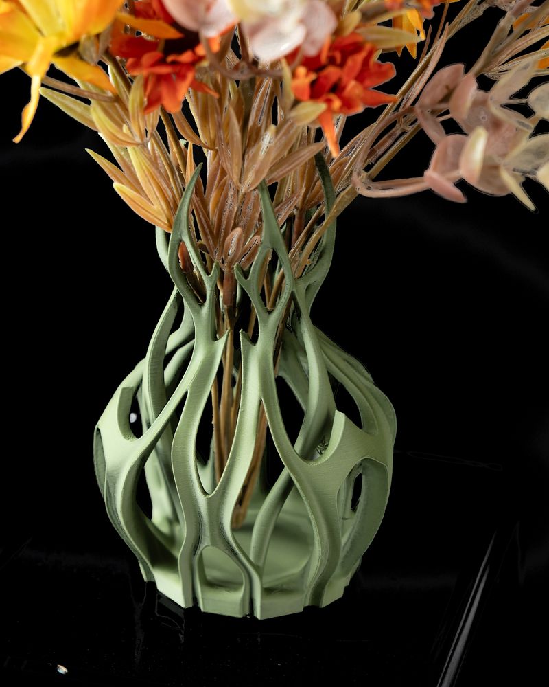 Vase Drag imprimé en 3D - vase à fleurs design 20 cm, décoration intérieure contemporaine, fabriqué en France — impression 3D par Manu3D