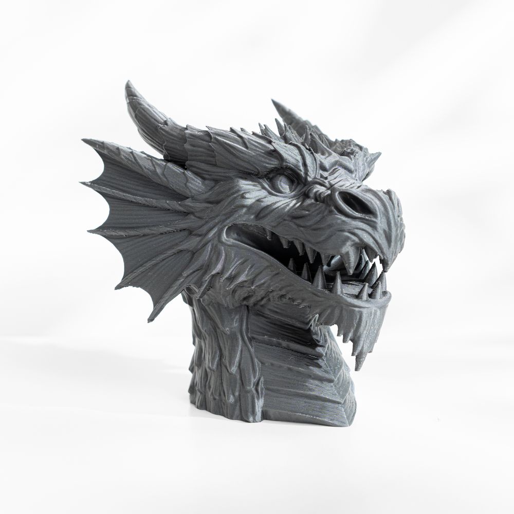 Cache-pot Dragon imprimé en 3D - pot de fleurs design 19 cm, décoration intérieure contemporaine, fabriqué en France — impression 3D par Manu3D