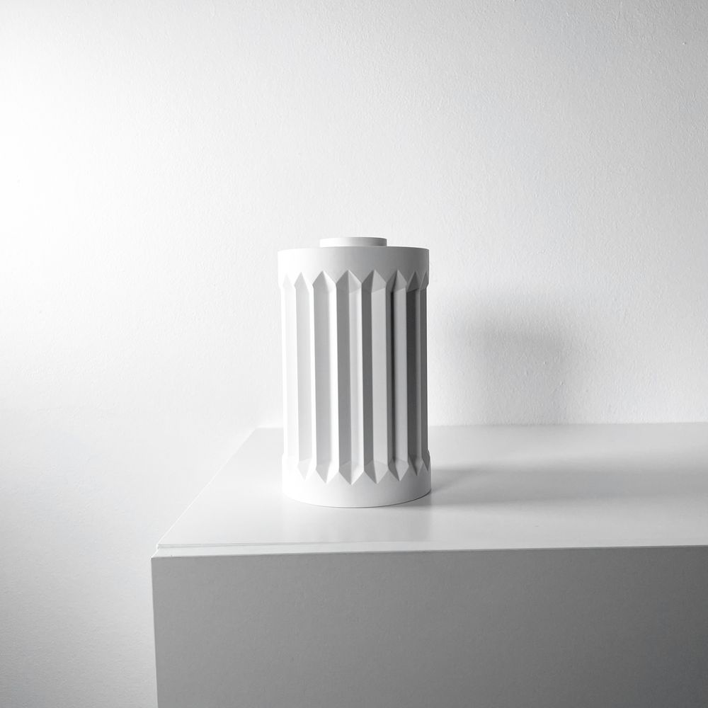 Vase Draxi imprimé en 3D - vase à fleurs design 31 cm, décoration intérieure contemporaine, fabriqué en France — impression 3D par Manu3D