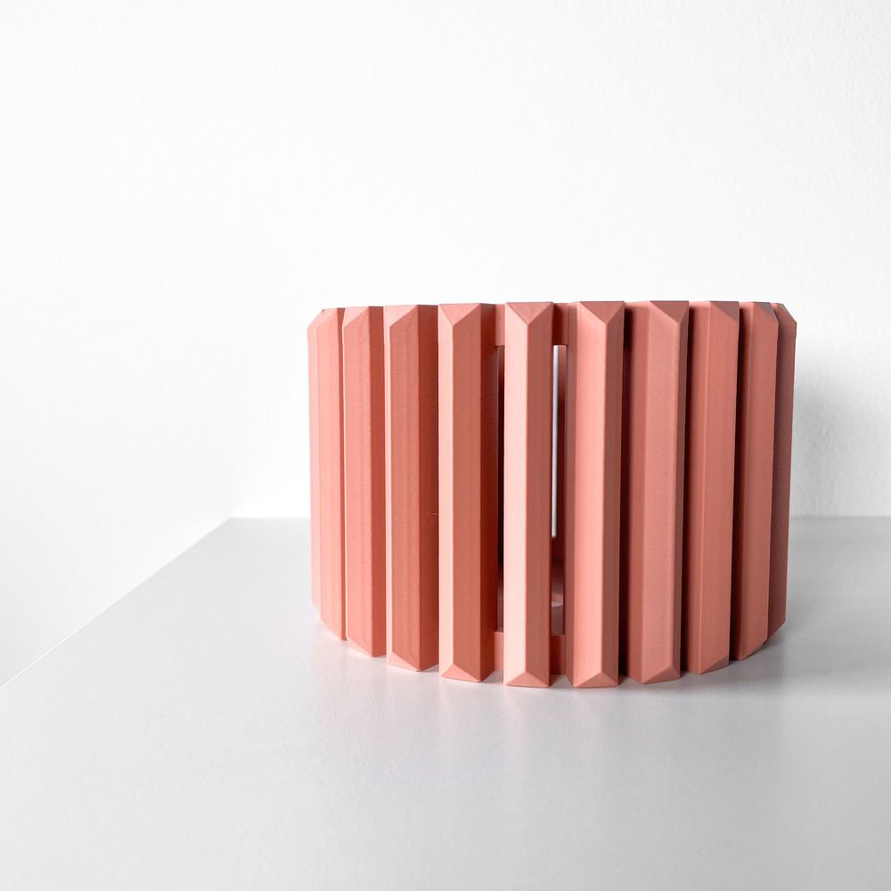 Cache-pot Eren imprimé en 3D - pot de fleurs design 16 cm, décoration intérieure contemporaine, fabriqué en France — impression 3D par Manu3D