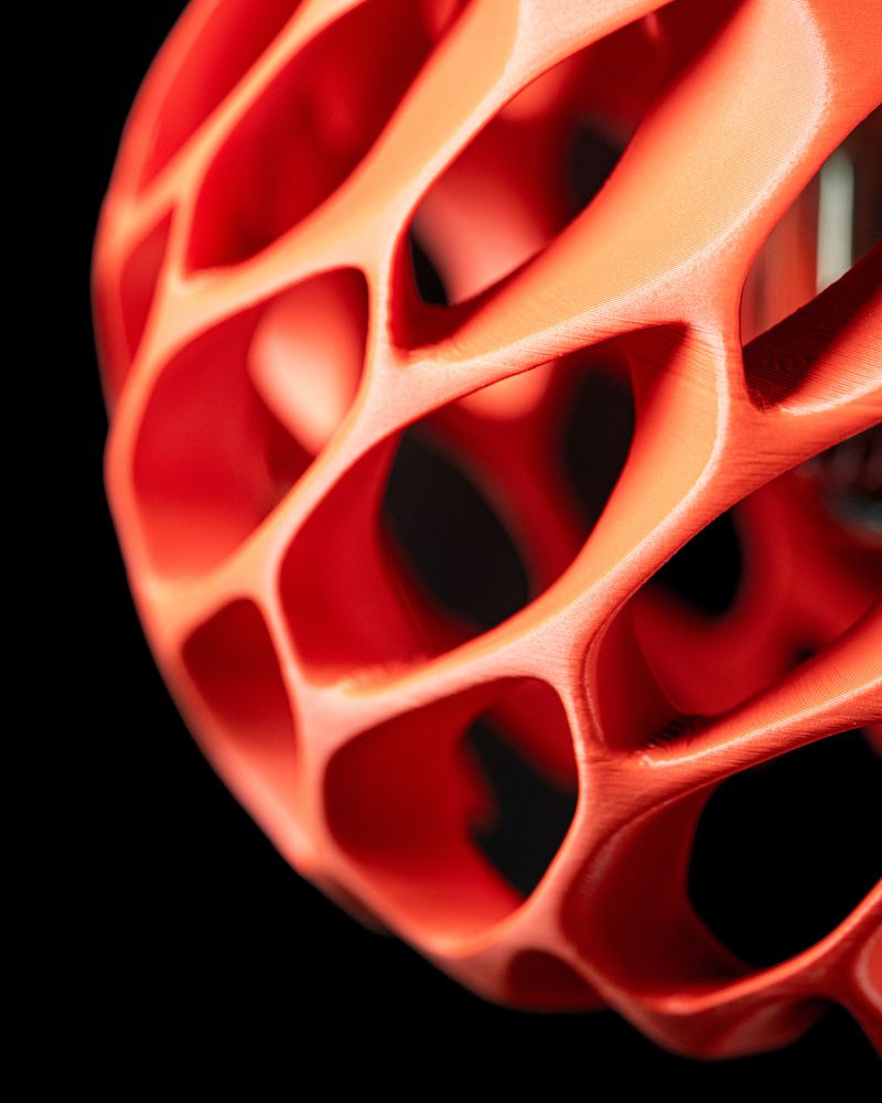Suspension Exo imprimée en 3D - abat-jour ajouré design 21 cm, décoration intérieure contemporaine, fabriquée en France — impression 3D par Manu3D