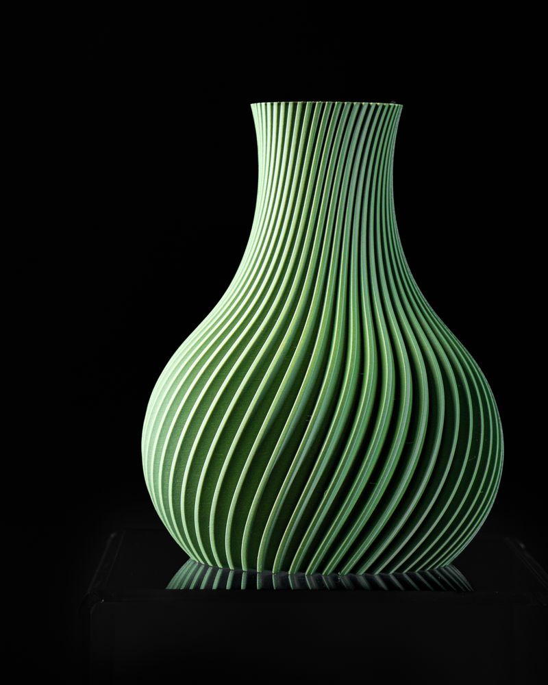 Vase Alka imprimé en 3D - vase à fleurs design 20 cm, décoration intérieure contemporaine, fabriqué en France — impression 3D par Manu3D