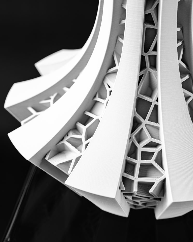 Vase Anli imprimé en 3D - vase à fleurs design 23 cm, décoration intérieure contemporaine, fabriqué en France — impression 3D par Manu3D