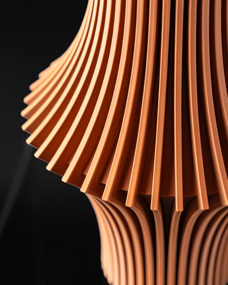 Vase Kamus imprimé en 3D - vase à fleurs design 20 cm, décoration intérieure contemporaine, fabriqué en France — impression 3D par Manu3D