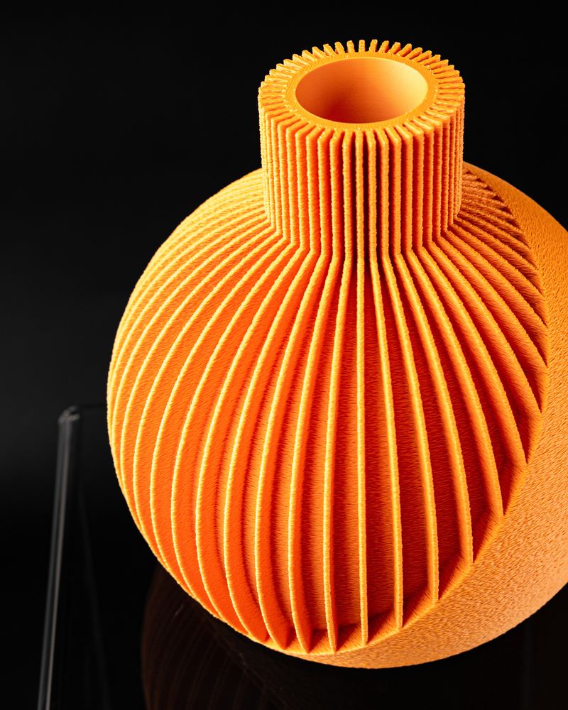 Vase Kola imprimé en 3D - vase à fleurs design 18 cm, décoration intérieure contemporaine, fabriqué en France — impression 3D par Manu3D