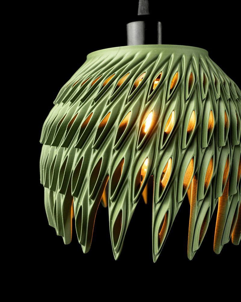 Suspension Fora imprimée en 3D - abat-jour ajouré design 20 cm, décoration intérieure contemporaine, fabriquée en France — impression 3D par Manu3D