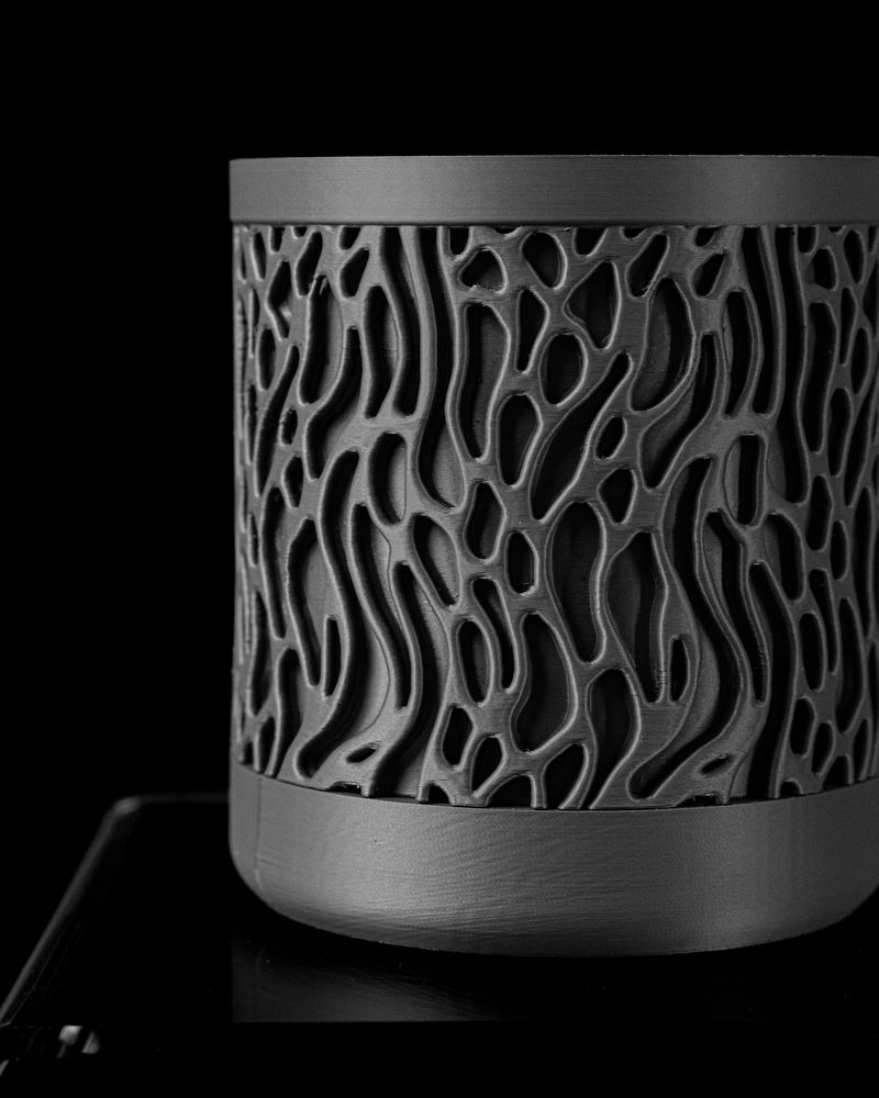 Cache-pot Grove imprimé en 3D - pot de fleurs design 12 cm, décoration intérieure contemporaine, fabriqué en France — impression 3D par Manu3D