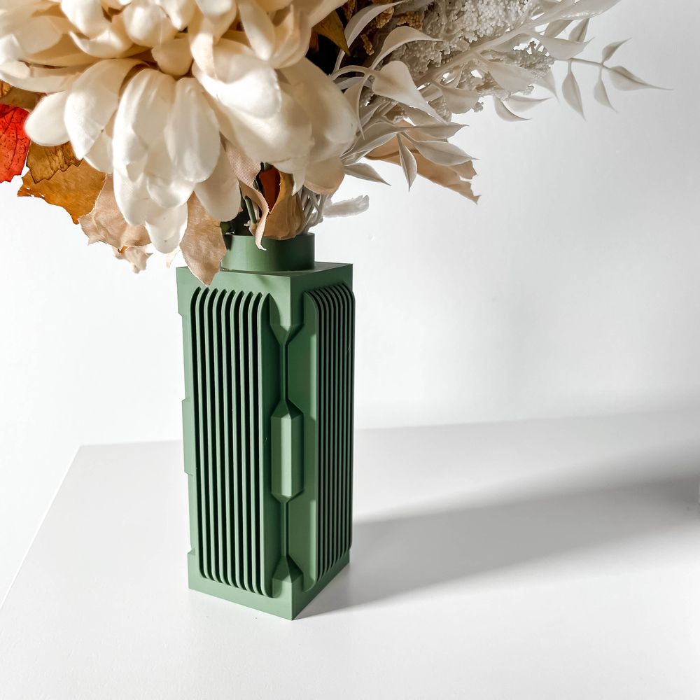 Vase Guso imprimé en 3D - vase à fleurs design 32 cm, décoration intérieure contemporaine, fabriqué en France — impression 3D par Manu3D