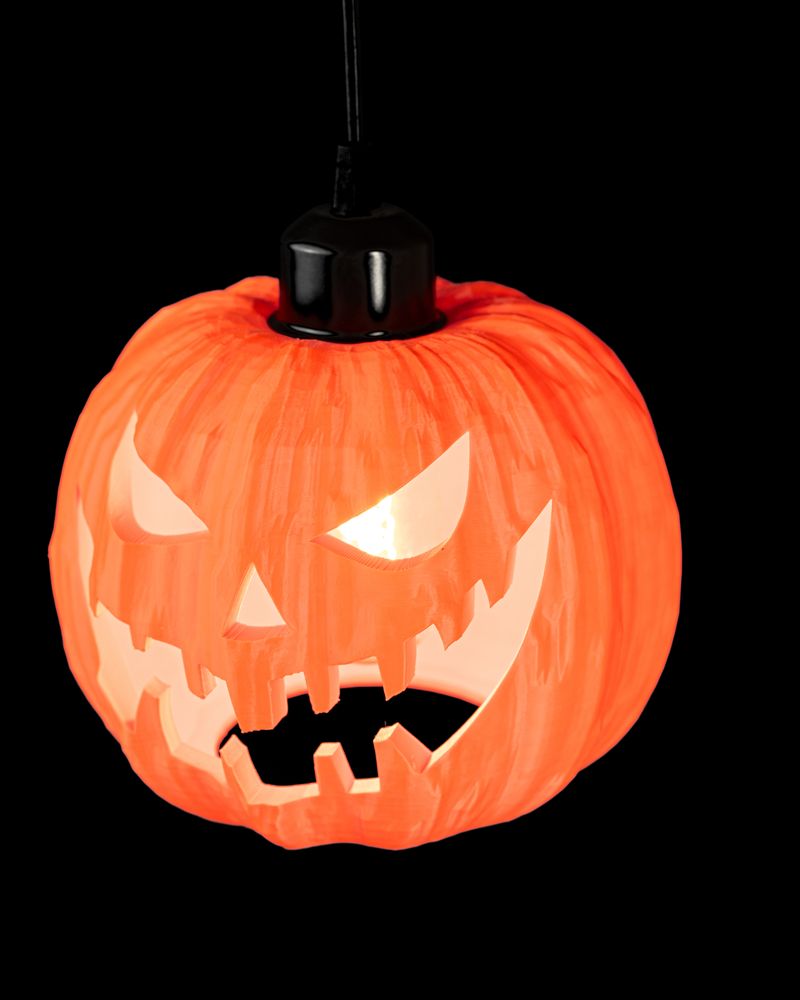 Suspension Halloween imprimée en 3D - abat-jour ajouré design 19 cm, décoration intérieure contemporaine, fabriquée en France — impression 3D par Manu3D