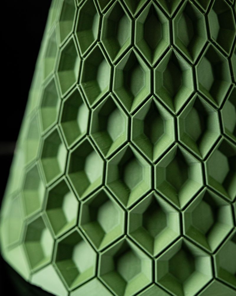 Lampe de table Hexa imprimée en 3D - lampe de table design 18 cm, décoration intérieure contemporaine, fabriquée en France — impression 3D par Manu3D