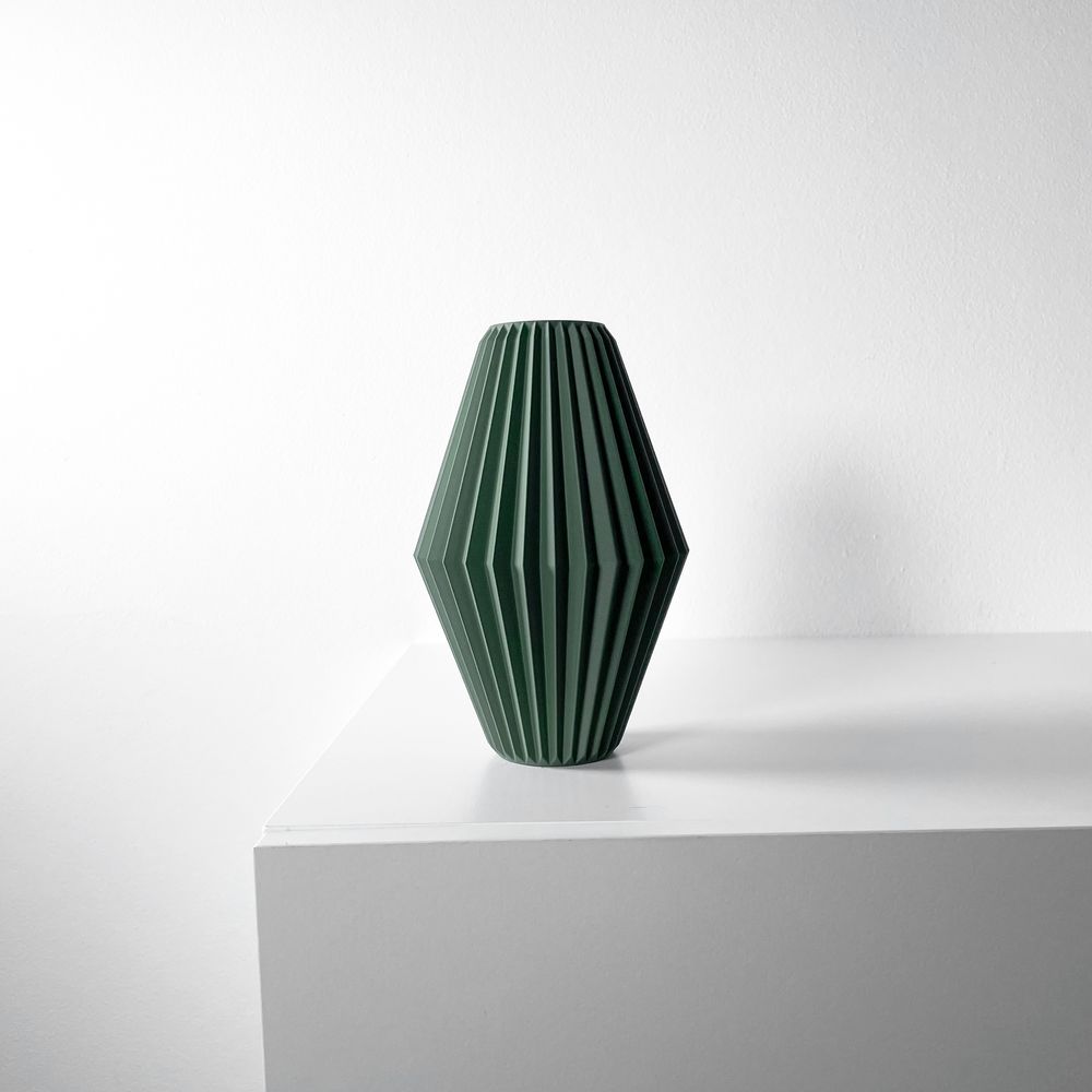 Vase Hivara imprimé en 3D - vase à fleurs design 31 cm, décoration intérieure contemporaine, fabriqué en France — impression 3D par Manu3D