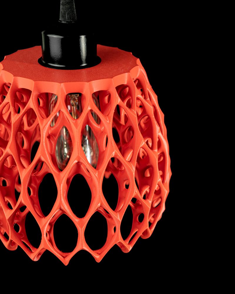 Suspension Invader n°4 imprimée en 3D - abat-jour ajouré design 18 cm, décoration intérieure contemporaine, fabriquée en France — impression 3D par Manu3D