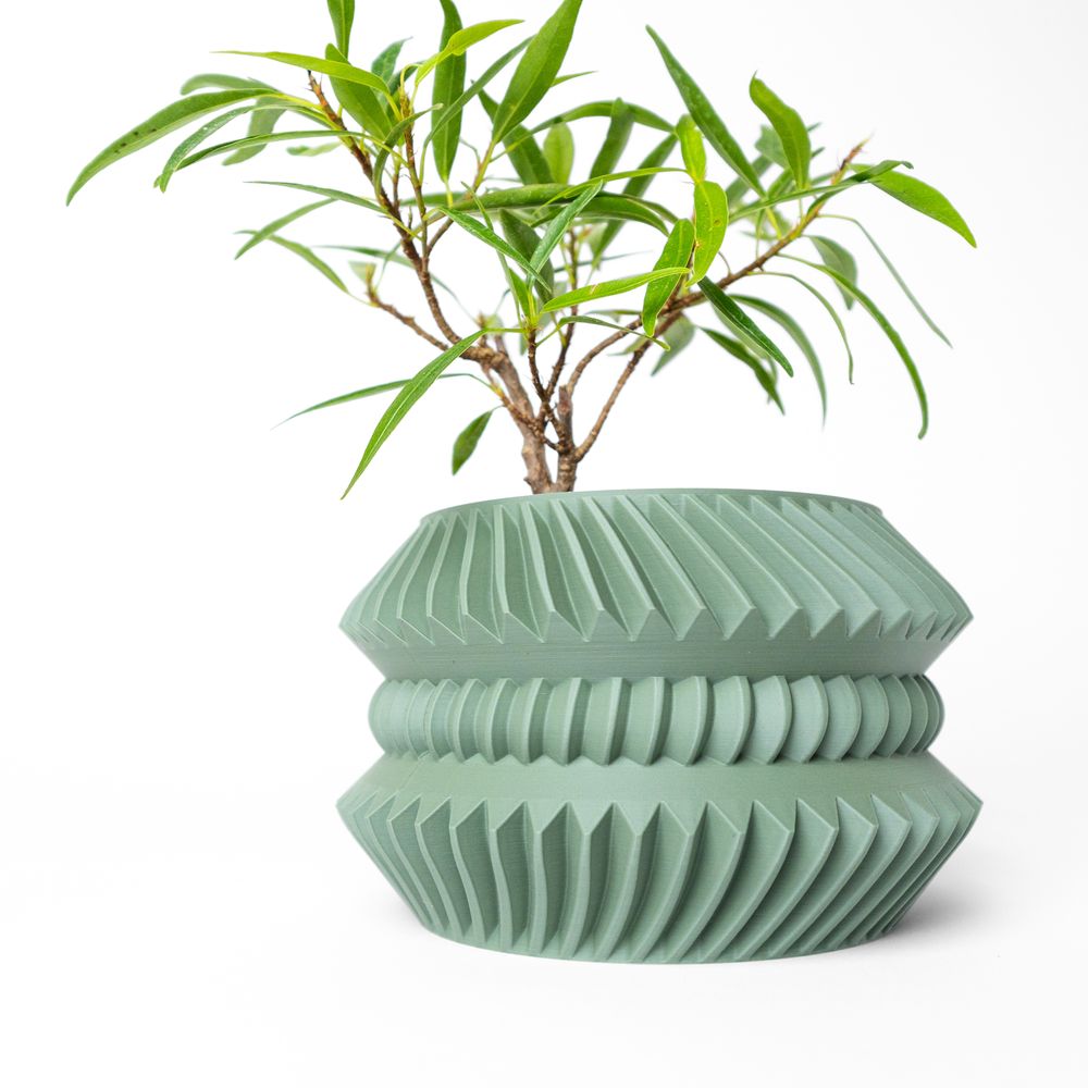 Cache-pot Jako imprimé en 3D - pot de fleurs design 16 cm, décoration intérieure contemporaine, fabriqué en France — impression 3D par Manu3D