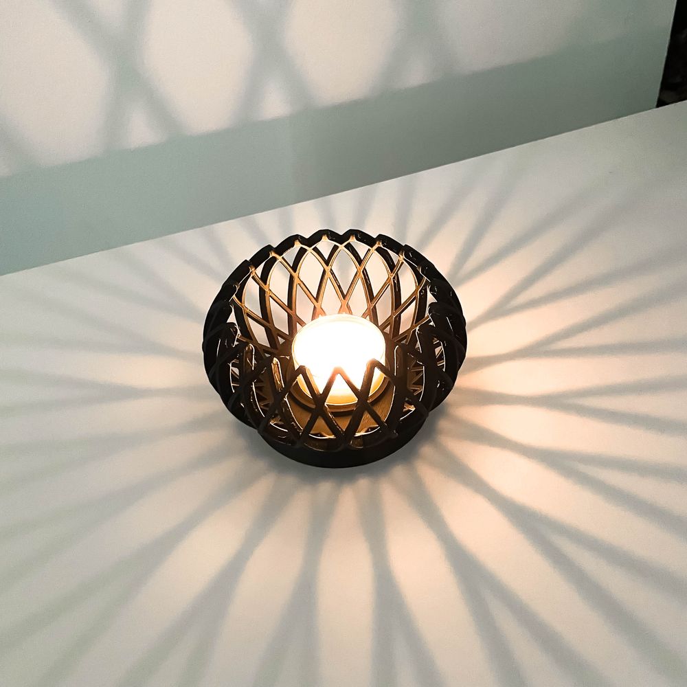 Lampe Javi imprimée en 3D - lampe design 11 cm, décoration intérieure contemporaine, fabriquée en France — impression 3D par Manu3D