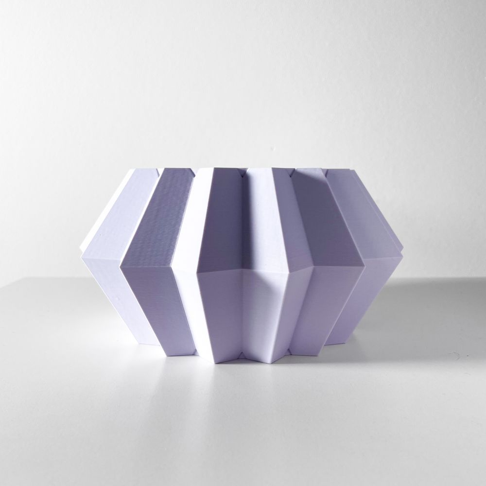 Cache-pot Jun imprimé en 3D - pot de fleurs design 20 cm, décoration intérieure contemporaine, fabriqué en France — impression 3D par Manu3D