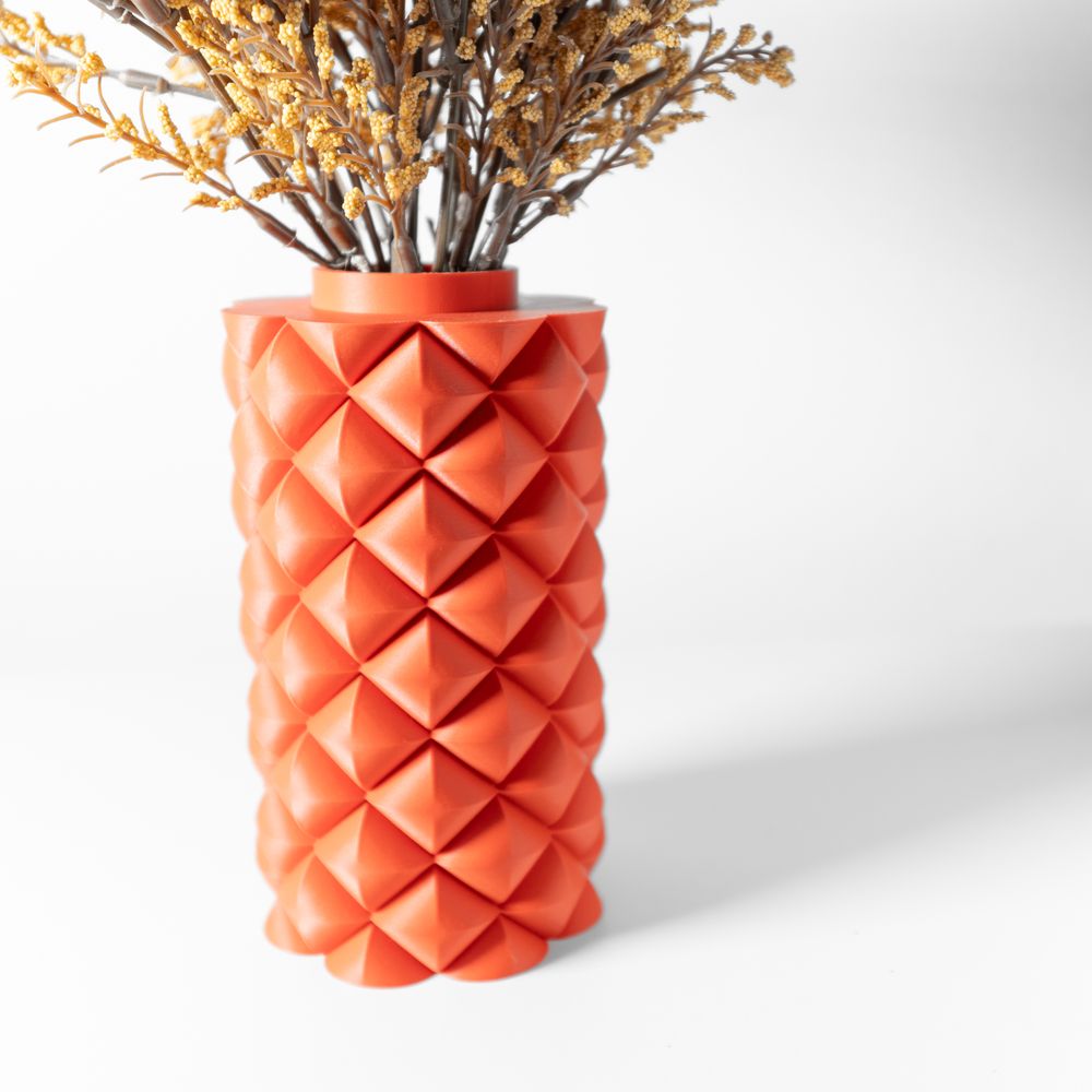 Vase Kani imprimé en 3D - vase à fleurs design 18 cm, décoration intérieure contemporaine, fabriqué en France — impression 3D par Manu3D