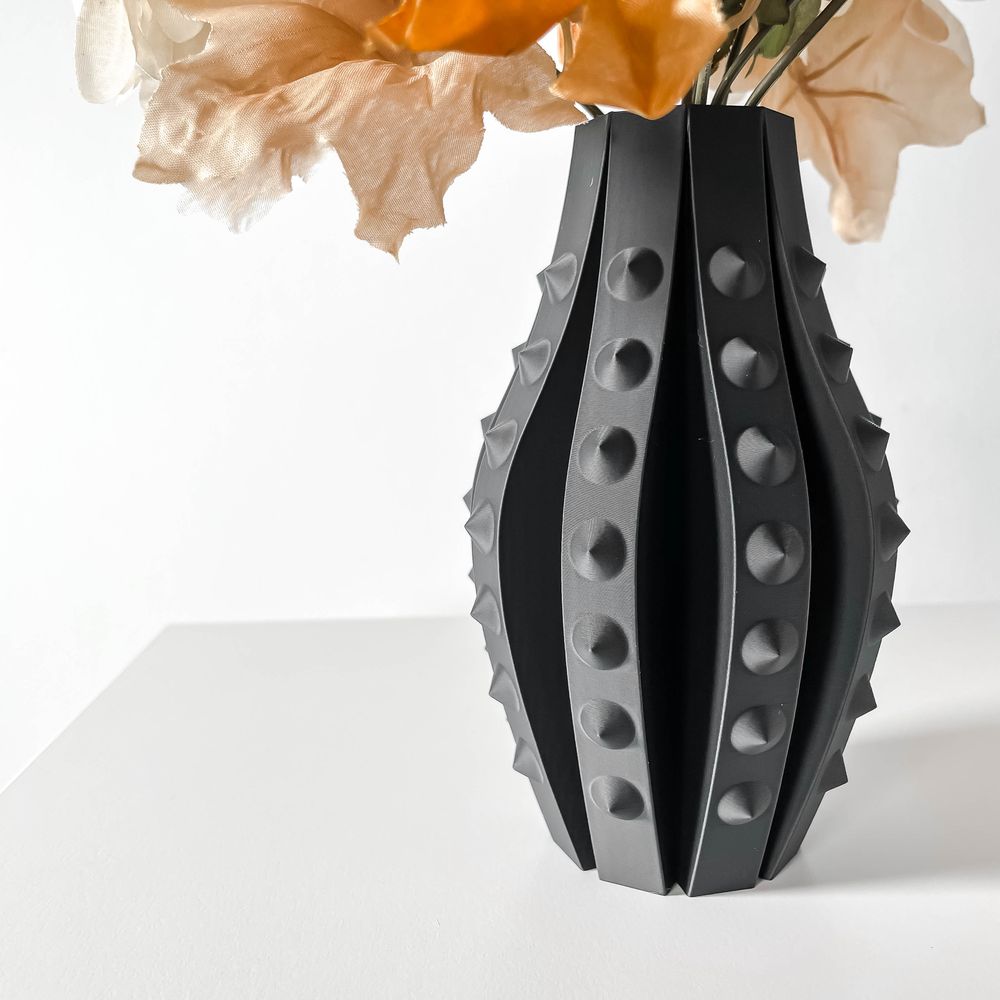 Vase Kinde imprimé en 3D - vase à fleurs design 31 cm, décoration intérieure contemporaine, fabriqué en France — impression 3D par Manu3D