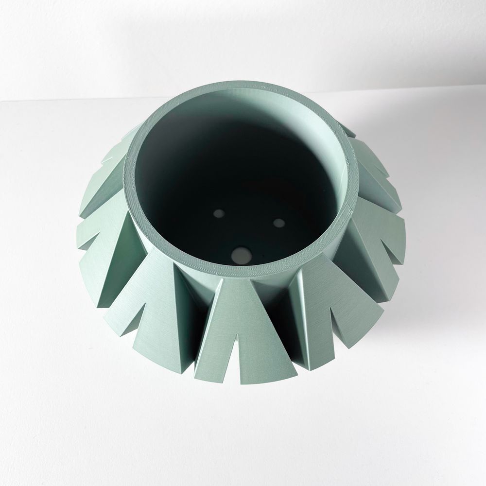 Cache-pot Kovi imprimé en 3D - pot de fleurs design 13 cm, décoration intérieure contemporaine, fabriqué en France — impression 3D par Manu3D