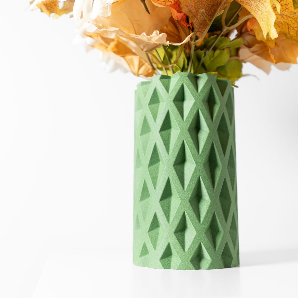 Vase Kymara imprimé en 3D - vase à fleurs design 18 cm, décoration intérieure contemporaine, fabriqué en France — impression 3D par Manu3D
